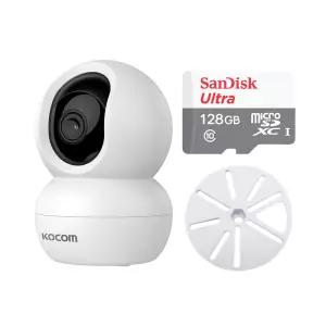 코콤 KTC-Z30 홈캠+128GB+원판 브라켓 300만화소 국산서버 펫캠 세트