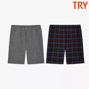 [트라이]트라이 남자여름잠옷바지 붙지 않는 편한 여름 써커 반바지 파자마 홈웨어 하의 5부