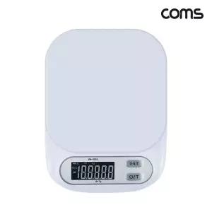 디지털 주방 저울 1g 단위 측정 영점기능 White WFLPF9Q