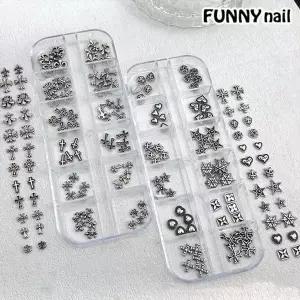 크롬 엔틱파츠세트 60pcs 메탈 십자가 네일파츠 크로스 빈티지 키치 WFLQ095