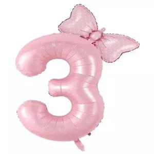 BBZ 비즈 핑크 숫자 버블 파티 소품  생일 촬영 장식