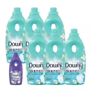다우니 고농축 섬유유연제 엑스퍼트 실내건조1L 6개+400ml 증정(향 랜덤)