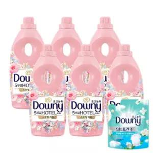 다우니 스프링 가든 러브 섬유유연제 1L 6개 + 실내건조 프레시클린 200ml 1개 증정