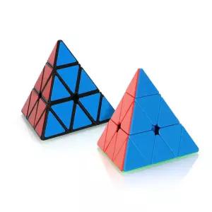 YongJun GuanLong 3x3 V2 피라미드 매직 큐브 삼각형 모양의 4면 교육용 스피드 퍼즐 Cubo Magico 장난감