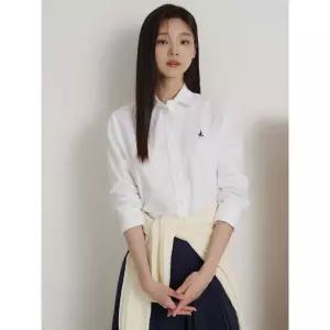 빈폴 BEANPOLE LADIES 옥스퍼드 솔리드 레귤러핏 셔츠 - 화이트 247189