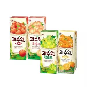남양유업 과수원190ml 사과8팩+복숭아8팩+오렌지8팩+청포도8팩/총32팩/주스/과즙음료/무료배송