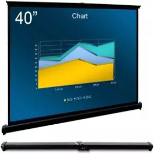 미니/전문가용 LED/LCD/DLP 프로젝터용 Cocar P1-SN40 40인치 휴대용 프로젝션 스크린 셀프 스탠딩 풀아웃