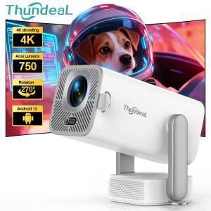 빔프로젝터 THUNDEAL TD80PRO HD TV 스마트 미니 WIFI 4K 영화용 비디오 휴대용 빔머 안드로이드 시어터