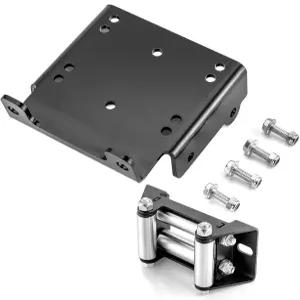 ROMELACK ATV 윈치 마운팅 브래킷 4 7/8 124MM 롤러 페어리드 케이블 가이드 2000-3500 LBS용 스즈키 킹