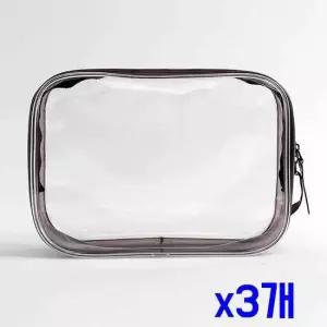 TBZ 사각 다용도 블랙라인 투명 파우치(17x12cm) x3개