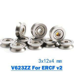 호환 V 그루브 밀폐형 볼 베어링, 가이드 트랙 롤러 베어링, V623 자수 기계 베어링, V623ZZ, 10
