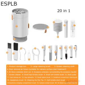 호환 ESPLB 20 in 1/8 in 1 Airpods 용 청소 도구 키트 디지털 카메라 헤드셋 휴대 전화 노트북 키보드 브러시