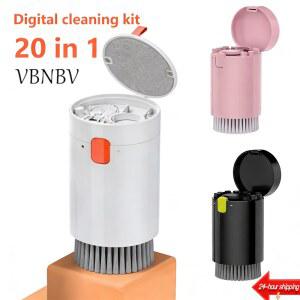 호환 VBNBV 20 in 1 다기능 디지털 카메라 헤드셋 휴대폰 노트북 키보드 청소 도구 세트 청소 브러쉬 클린