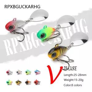 흔들림 회전 금속 VIB 진동 미끼 스피너 스푼 지그 낚시 15g 20g 인공 하드 스팽글 Pesca