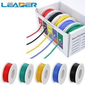 주석 도금 구리 전기 케이블  5 색 후크 업 와이어 1007 게이지  PVC DIY 20 AWG  22 24 26 28 10M