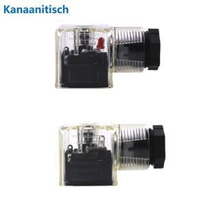 A-LED 커넥터 유압 솔레노이드 밸브  소켓 코일 투명 플러그 표시 등이  AC220/110 DC24/12V