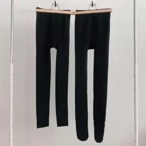 무발 한겨울용 기모 융 레깅스 고리 유발 스킨 블랙 300g