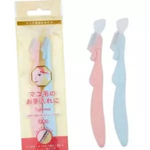 칼 여성 쉐이버 용품 안전 칼날 보호 눈썹 위생 눈썹 칼 2P 폴리에스테르 정리 휴대용 미용 면도기 페이스