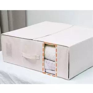 접이식 BKH245S3 리빙박스 의류 보관 박스 이불 옷 정리함 2색