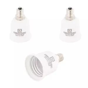 E ENERYSTEC E12에서 E26 컨버터 샹들리에 라이트 소켓을 중간 어댑터로 캔델라브라를 전구 베이스 나사로