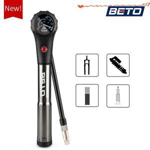 Beto 콤보 자전거 펌프 타이어 충격 포크 호스 고압 게이지 도로 Mtb 사이클링 공기 팽창기 핸드