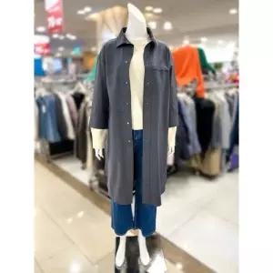 소고 세이브존01 백 프린팅 롱 셔츠형 재킷 AH1GA07 (13395869)