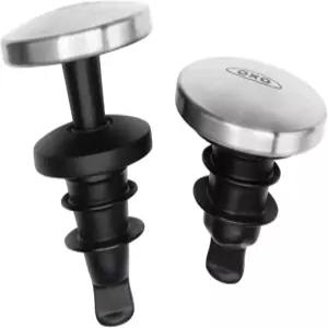 OXO Steel 누수 방지 확장 와인 스토퍼(2팩)
