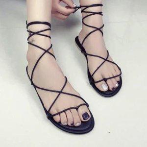 패션샌들 앵글 웨지 여자끈샌들 여름샌들 힐 통굽