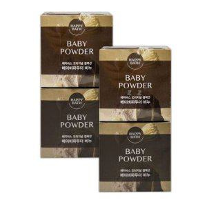 해피바스 비누 세수 세안 클렌징 비누 파우더향 4개