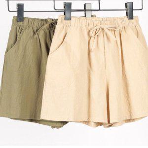 여성반바지 허리밴딩 린넨 슬랙스 반바지 팬츠 GD42