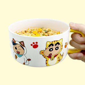 짱구는 못말려 세라믹 라면기 냥냥 1P 씨리얼 그릇
