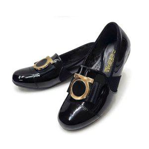 에나멜 블랙 여성 플랫슈즈 검정 단화 여자 신발