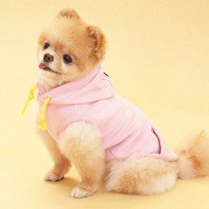 초코펫하우스 강아지옷 고고싱 베이직 후드티 (핑크) (L)