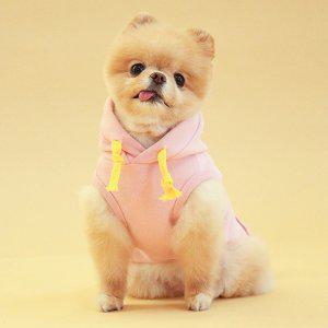 초코펫하우스 강아지옷 고고싱 베이직 후드티 (핑크) (M)