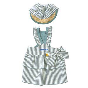 패리스독 강아지옷 버터스트라이프 드레스 모자 세트 (블루) (S)