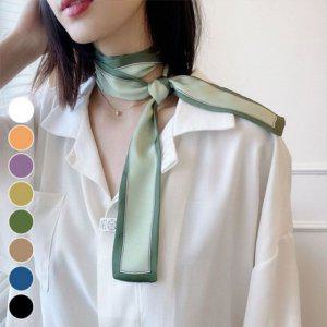 스카프 실크 마그네틱 머플러 롱 모조 쁘띠 캔디 롱스카프 헤어밴드 목걸이 여성 면스카프