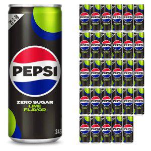 롯데 펩시콜라 제로슈거 라임 업소용 245ml x 30캔