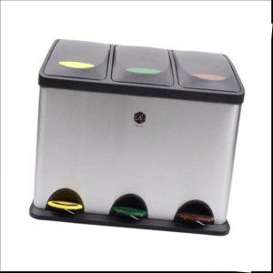 카라신 스테인레스 분리수거함 24L 3구