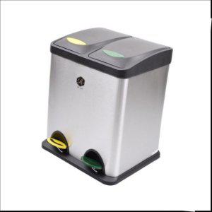 카라신 스테인레스 분리수거함 16L 2구