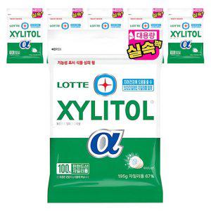 롯데 자일리톨 껌 알파 오리지날 195g 리필 6개