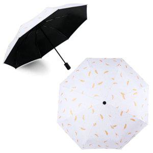 자외선차단 나뭇잎 암막 양우산 아이보리 우산 양산