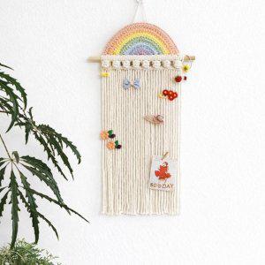 마크라메 무지개 머리핀 정리대 헤어핀꽂이