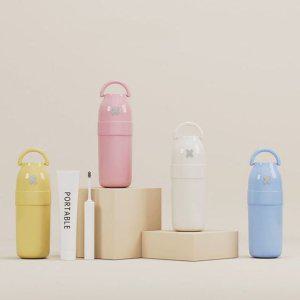 커플선물 손잡이 칫솔케이스 2개입 휴대용 양치컵 치약홀더 세트