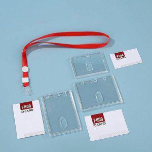 아크릴 사원증 카드 케이스 5p 명찰 목걸이줄 출입증 교통카드
