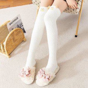 겨울 보온 롱 수면 양말 오버니삭스 무릎양말 보온 긴양말