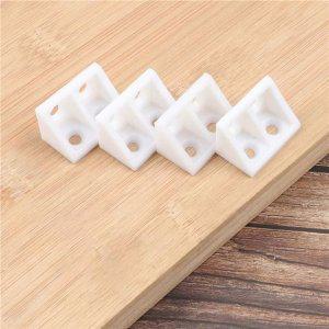 플라스틱 코너 브라켓 100p 가구공구 코너 꺽쇠 철물 연결부속 고정 선반대