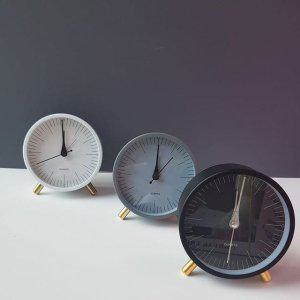 무소음 무드등 원형 탁상시계 알람 자명종 거실 침실 인테리어 감성 시계