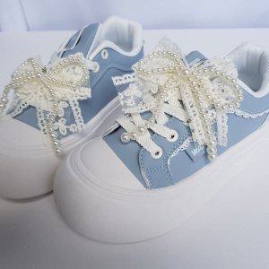 신발 예쁜 리본 장식 2개입 악세사리부자재 운동화꾸미기 리본공예