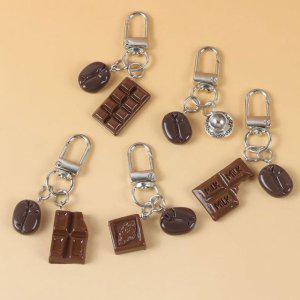 커피원두 폰고리 열쇠고리5p 핸드폰줄 가방장식 키홀더