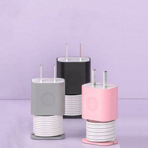 실리콘 케이블 정리기 1+1 수납 보호 케이스 선정리 보호캡